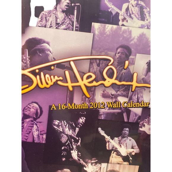 Authentic Jimi Hendrix Wall Calendar 2012 New Sealed Collectors Item Memorabilia - Picture 4 of 5